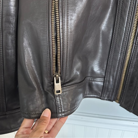Wilson’s Leather Sean Vintage Leather Jacket Brown Large - Picture 4 of 12